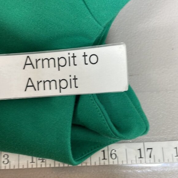 Zara Trafaluc Dress Sheath V Neck Midi Zip Detail Green Size Large L - Picture 14 of 16